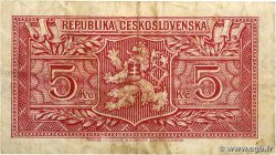 5 Korun TCHÉCOSLOVAQUIE  1945 P.059a TB