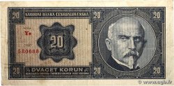 20 Korun TCHÉCOSLOVAQUIE  1926 P.021a TB+