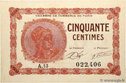 50 Centimes FRANCE régionalisme et divers Paris 1920 JP.097.10