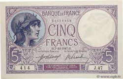 5 Francs FEMME CASQUÉE FRANCE  1917 F.03.01 AU-