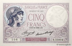 5 Francs FEMME CASQUÉE FRANCE  1933 F.03.17 UNC-