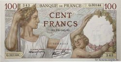 100 Francs SULLY FRANCE  1942 F.26.69