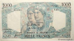 1000 Francs MINERVE ET HERCULE Faux FRANCE  1946 F.41.11 AU-