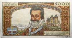 5000 Francs HENRI IV FRANCE  1958 F.49.07 XF-