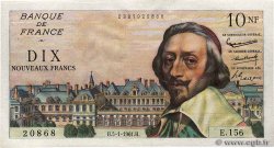 10 Nouveaux Francs RICHELIEU FRANCE  1961 F.57.13 UNC-