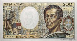 200 Francs MONTESQUIEU FRANCE  1988 F.70.08 UNC-
