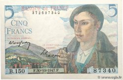5 Francs BERGER FRANCE  1947 F.05.07