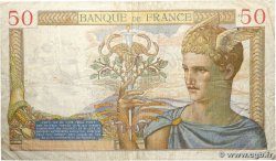 50 Francs CÉRÈS modifié FRANCE  1939 F.18.23 TB
