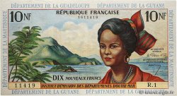 10 Nouveaux Francs FRENCH ANTILLES  1962 P.05a