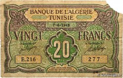 20 Francs TUNISIA  1948 P.22