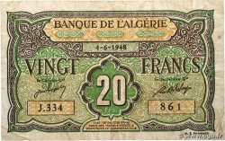 20 Francs ALGERIA  1948 P.103