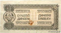 10 Dinara YOUGOSLAVIE  1944 P.050c TTB