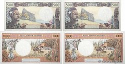 500 et 1000 Francs Consécutifs FRENCH PACIFIC TERRITORIES  2000 P.01e et P.02h UNC