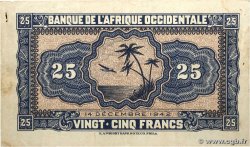 25 Francs AFRIQUE OCCIDENTALE FRANÇAISE (1895-1958)  1942 P.30a TTB