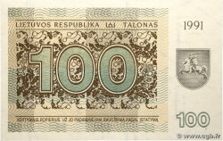 100 Talonas LITUANIE  1991 P.38b