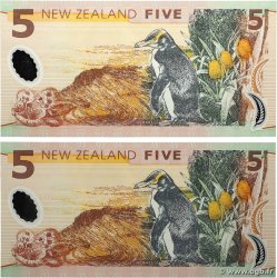 5 Dollars Lot NOUVELLE-ZÉLANDE  1999 P.185 NEUF