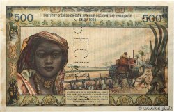 500 Francs Spécimen FRENCH WEST AFRICA  1957 P.47s VF+