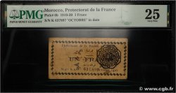 1 Franc MAROC  1920 P.06b TTB