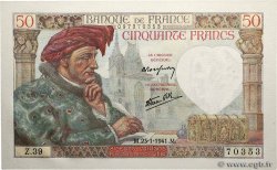 50 Francs JACQUES CŒUR FRANCE  1941 F.19.05 UNC
