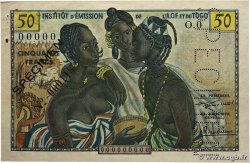 50 Francs Spécimen FRENCH WEST AFRICA  1956 P.45s