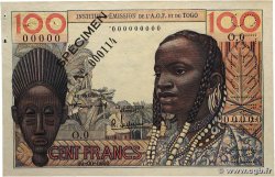100 Francs Spécimen FRENCH WEST AFRICA  1956 P.46s