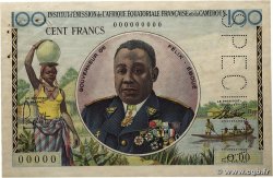 100 Francs Félix Éboué IE Spécimen AFRIQUE ÉQUATORIALE FRANÇAISE  1957 A.141aS1