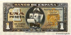 1 Peseta SPAIN  1940 P.122 UNC
