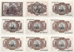 1 Peseta Lot SPANIEN  1943 P.126a, P.139a et P.144a fST