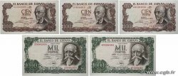 100 et 1000 Pesetas Lot SPANIEN  1970 P.152a et P.154
