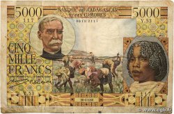 5000 Francs MADAGASCAR  1950 P.049a