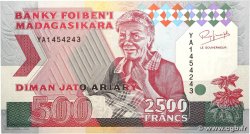 2500 Francs - 500 Ariary MADAGASCAR  1993 P.072Aa