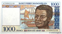 1000 Francs - 200 Ariary MADAGASCAR  1994 P.076b