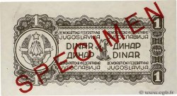 1 Dinar Spécimen YUGOSLAVIA  1944 P.048s UNC