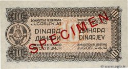 10 Dinara Spécimen YUGOSLAVIA  1944 P.050s UNC