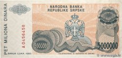 5000000 Dinara BOSNIE HERZÉGOVINE  1993 P.156a TTB