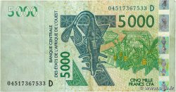 5000 Francs ÉTATS DE L&nbsp;AFRIQUE DE L&nbsp;OUEST  2004 P.417Db
