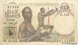10 Francs AFRIQUE OCCIDENTALE FRANÇAISE (1895-1958)  1954 P.37