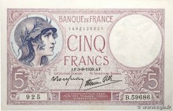 5 Francs FEMME CASQUÉE modifié FRANCE  1939 F.04.04