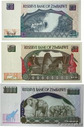 20, 50 et 1000 Dollars Lot ZIMBABWE  2003 P.07a, P.08a et P.12a pr.NEUF