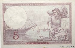 5 Francs FEMME CASQUÉE modifié FRANCE  1940 F.04.15 SUP