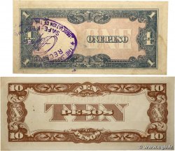 1 et 10 Pesos Lot PHILIPPINES  1942 P.108a et P.109a SPL