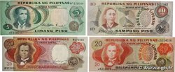 5, 10 et 20 Piso Lot PHILIPPINES  1969 P.145a, P.148a, P.155a et P.161a