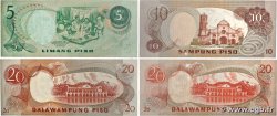 5, 10 et 20 Piso Lot PHILIPPINES  1969 P.145a, P.148a, P.155a et P.161a pr.NEUF