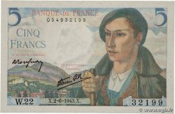5 Francs BERGER FRANCE  1943 F.05.01