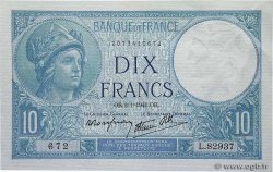 10 Francs MINERVE modifié FRANCE  1941 F.07.26