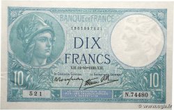 10 Francs MINERVE modifié FRANCE  1939 F.07.11