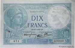 10 Francs MINERVE modifié FRANCE  1941 F.07.27
