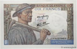 10 Francs MINEUR FRANCE  1942 F.08.05
