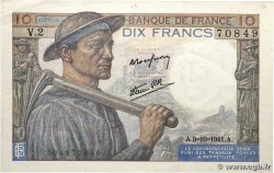 10 Francs MINEUR FRANCE  1941 F.08.02