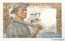 10 Francs MINEUR FRANCE  1943 F.08.08